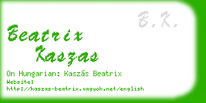 beatrix kaszas business card