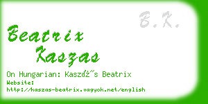 beatrix kaszas business card